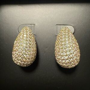 Sparkling Gold Narnia Teardrop Earrings